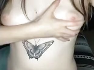 Sweet Butterfly Tatoo On Pussy