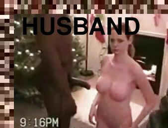 Husband filming wife with bbc