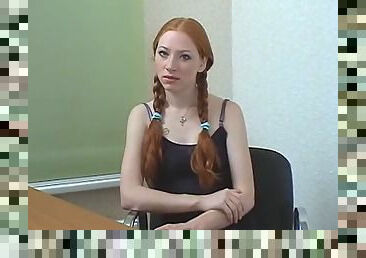 Porn interview with redheaded teen stacey